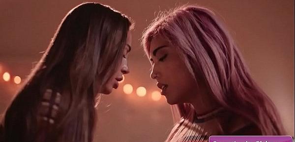  Amazing hot lesbian teens Aidra Fox, Evelyn Claire eating juicy pussy and finger fuck until they cum